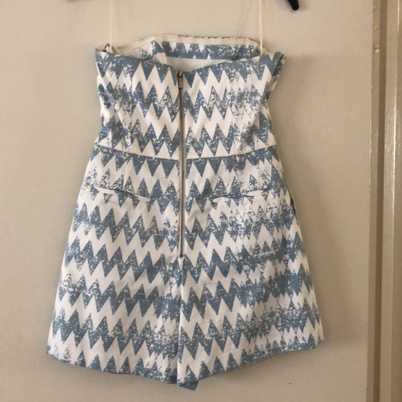 Chevron Print Strapless Romper by 1.State - Picture 5 of 6